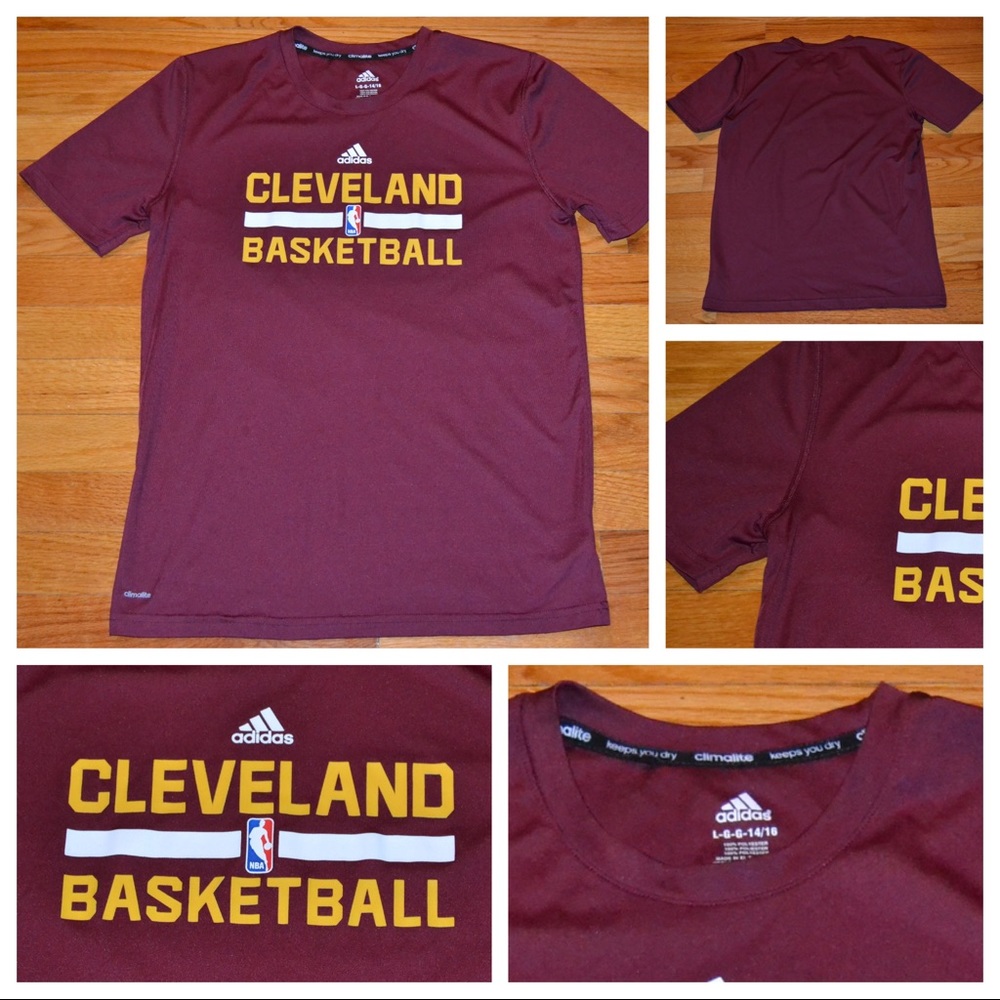 Youth boys Cleveland Cavaliers Adidas shirt, size large 14/16